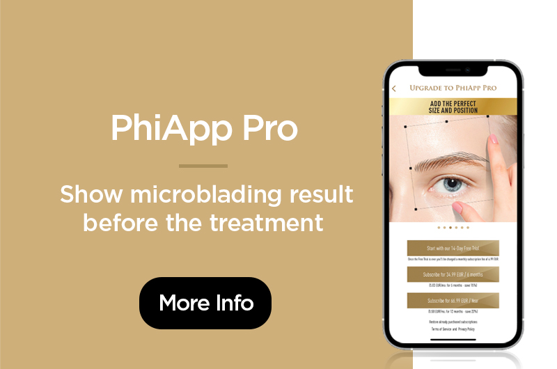 PhiApp Pro - Show microblading result before the treatment - More info